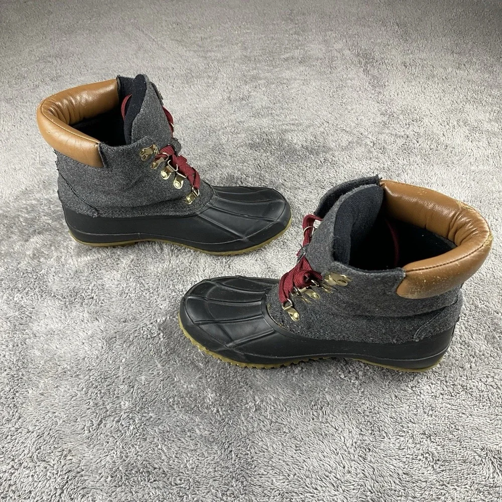 Joie Delyth Duck Rain Rubber Waterproof Flannel‎ Lace Boots Womens Size 5.5/6